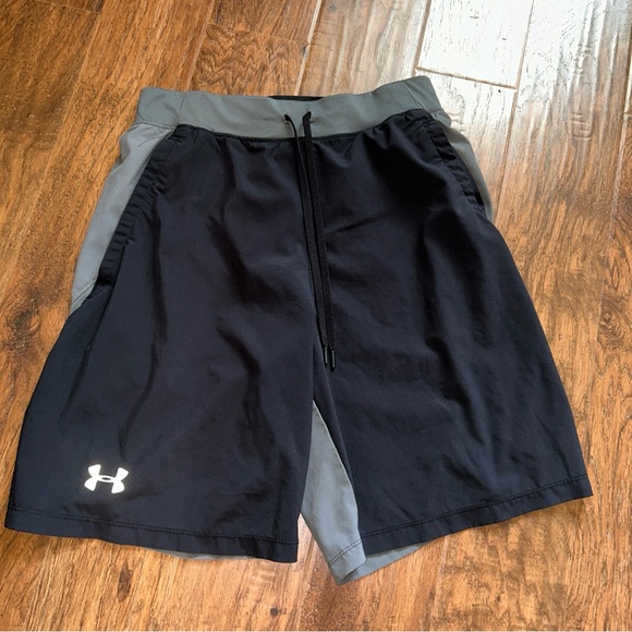 Under Armour Other - 🔥🔥SOLD🔥🔥Under Armour Heat Gear Dri Fit Shorts Speedpocket Sz Medium Black Gray